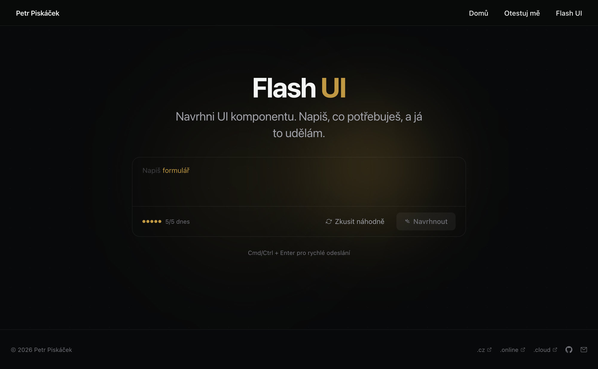 Screenshot aplikace Flash UI